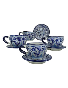 Set café Zezda de talavera con acabado brillante