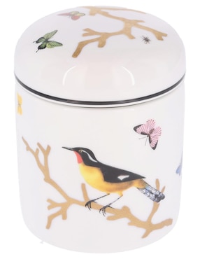 Contenedor Bernardaud Aux Oiseaux de porcelana