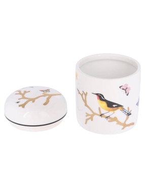 Contenedor Bernardaud Aux Oiseaux de porcelana
