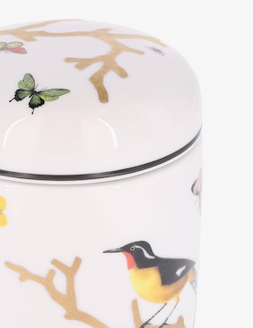 Contenedor Bernardaud Aux Oiseaux de porcelana