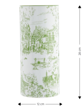 Florero Bernardaud Tout Paris de porcelana