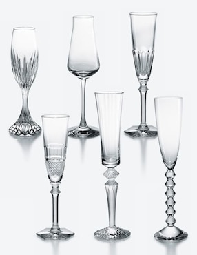 Set De Copas Para Champagne Baccarat Coffret De Cristal 6 Piezas