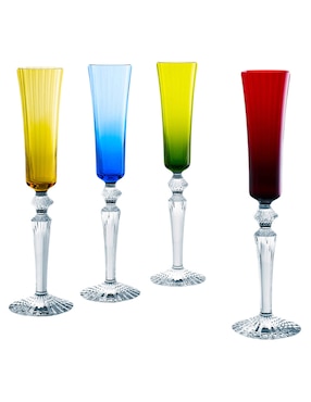 Set de copas para champán Baccarat de cristal 4 piezas
