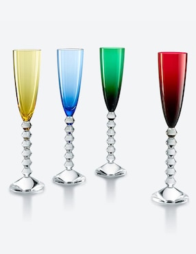 Set De Copas Para Champán Baccarat Vega De Cristal 4 Piezas