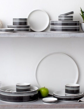 Platón Noritake Stax Ombre Jet de porcelana