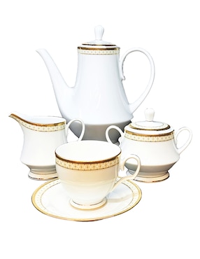 Vajilla cerrada Noritake rochester gold de porcelana para 12 personas