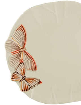 Plato trinche Bordallo Pinheiro Cloudy Butterflies de loza