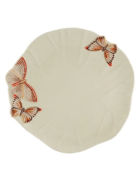 Plato Base Bordallo Pinheiro Cloudy Butterflies De Loza