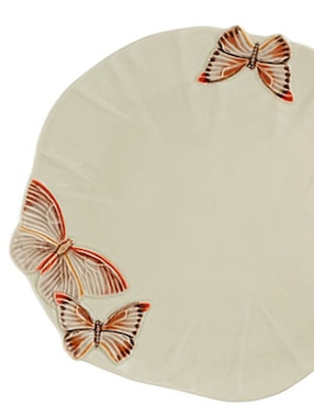 Plato base Bordallo Pinheiro Cloudy Butterflies de loza