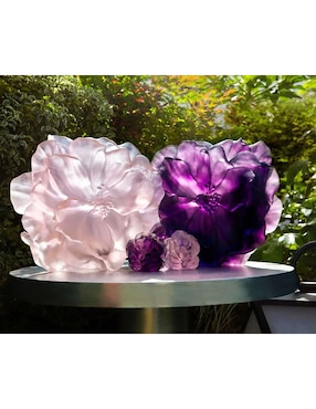 Florero Daum Camélia de cristal