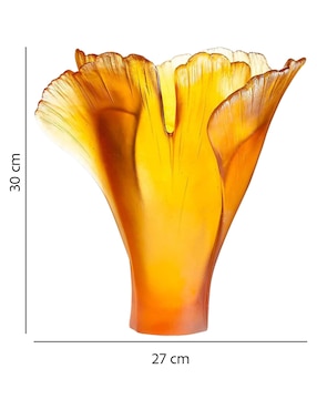 Florero Daum Ginko de cristal