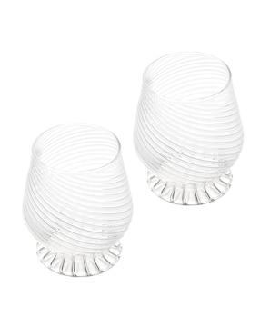 Set de copas para agua Christofle Tourbillon de vidrio