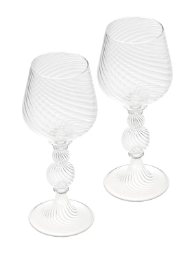 Set de copas para vino tinto Christofle Tourbillon de vidrio