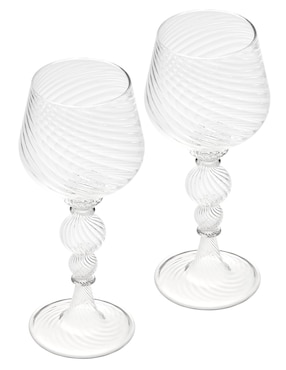 Set de copas para vino blanco Christofle Tourbillon de cristal