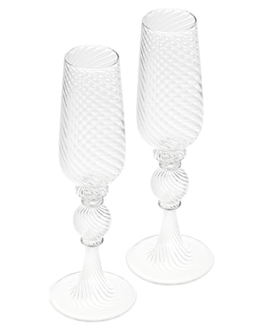 Set de copas para champán Christofle Tourbillon de cristal