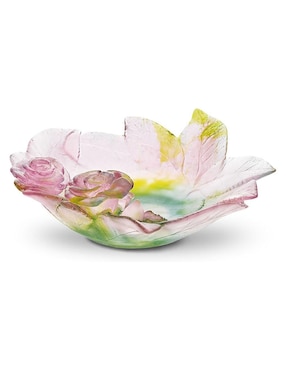 Bowl Decorativo Daum Roses De Cristal