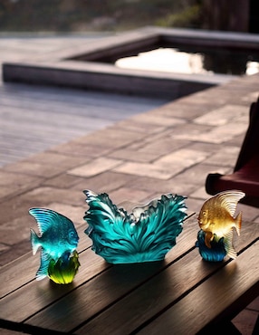 Escultura Daum Poisson Platax Maya de cristal