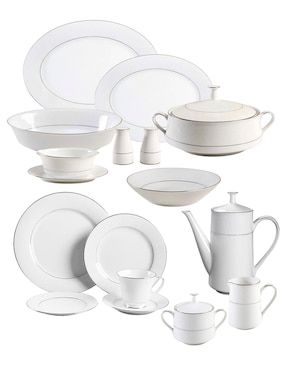 Vajilla Cerrada Noritake Tahoe De Porcelana 96 Piezas