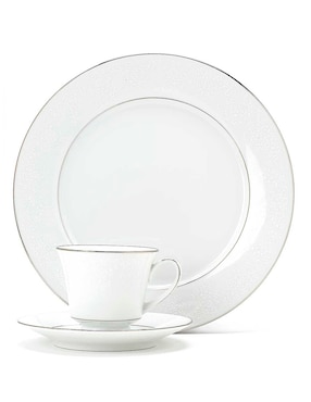 Vajilla cerrada Noritake Tahoe de porcelana para 12 personas