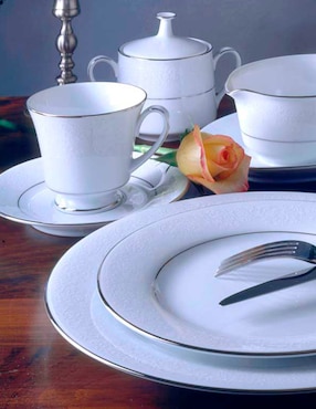 Vajilla cerrada Noritake Tahoe de porcelana para 12 personas