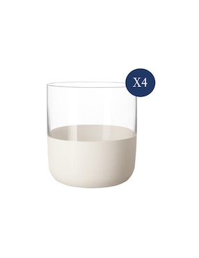 Set vasos Villeroy & Boch Manufacture Rock de cristal con 4 piezas