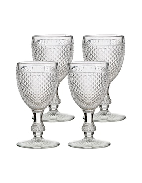 Set De Copas Para Vino Tinto Vista Alegre Bicos De Vidrio 4 Piezas