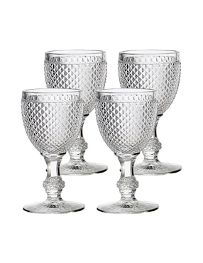 Set De Copas Para Vino Blanco Vista Alegre Bicos De Vidrio 4 Piezas