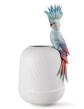Jarrón Lladró Cacatua de porcelana