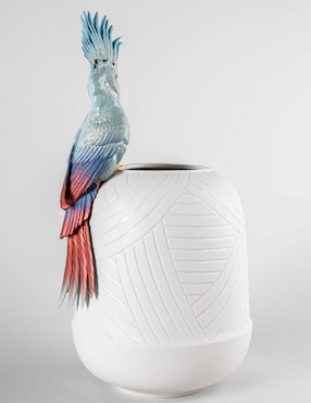 Jarrón Lladró Cacatua de porcelana