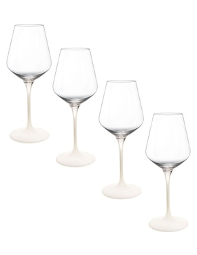Set de copas para vino blanco Villeroy & Boch Manufacture Rock de cristal
