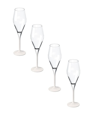 Set de copas para champán Villeroy & Boch Manufacture Rock de cristal