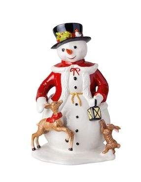 Figura decorativa de muñeco nieve Villeroy & Boch Christmas Toy's Memory de porcelana