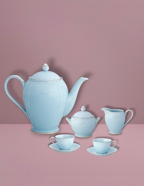 Vajilla cerrada Noritake Morning Bouquet Azul de porcelana para 12 personas