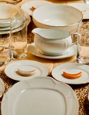 Vajilla Noritake Princes Bouquet Gold de porcelana para 12 personas