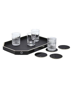 Charola de servicio Baccarat Octogone de madera