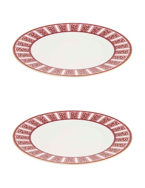 Set platos ensalada Baccarat Arcadia de porcelana 2 piezas