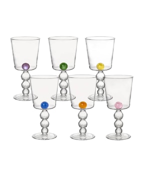 Imagen de producto Set de copas para agua Waww La Table India Mahdavi de vidrio 6 piezas