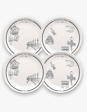 Set platos ensalada Waww La Table de porcelana