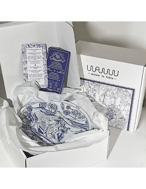 Set platos trinche Waww La Table Tarot de porcelana 4 piezas