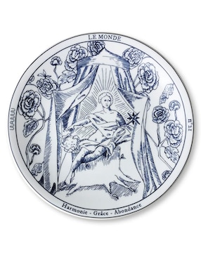 Set platos trinche Waww La Table Tarot de porcelana 4 piezas