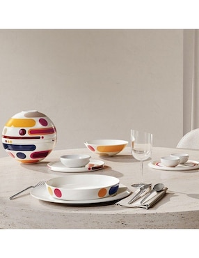 Set platos Villeroy & Boch Iconic La Boule Miami de porcelana 7 piezas