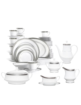 Vajilla cerrada Noritake de porcelana para 12 personas