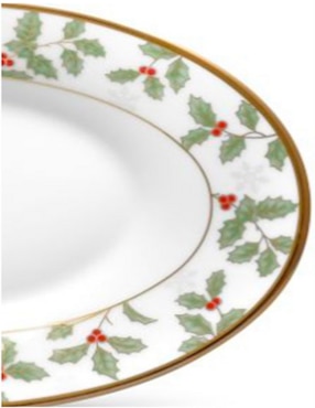 Mantequillero Noritake Holly and Berry de porcelana