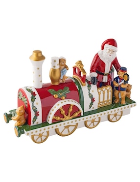 Figura decorativa de locomotora Villeroy & Boch de porcelana