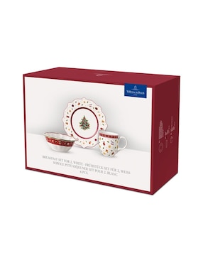 Vajilla cerrada navideña Villeroy & Boch Toy's Delight de porcelana para 2 personas