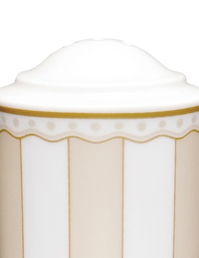 Set salero y pimentero Noritake Carnivale Champagne de porcelana