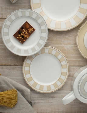Plato ensalada Noritake Carnivale Champagne de porcelana