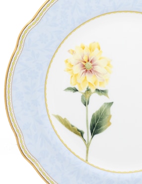 Plato ensalada Noritake HARVEST DREAM AZUL de porcelana