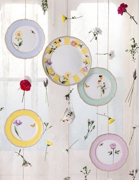 Plato ensalada Noritake HARVEST DREAM AZUL de porcelana