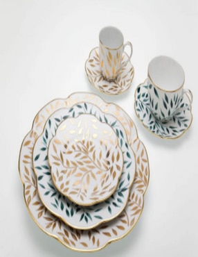 Taza terno Royal Limoges Olivier Green 2 piezas